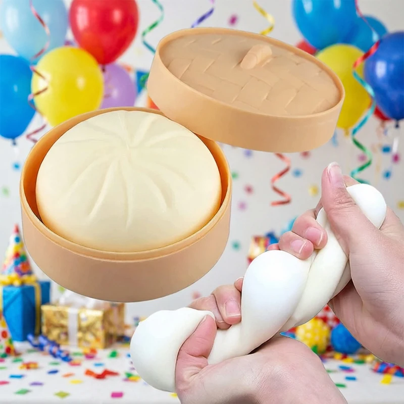 

1Pc Squishy Fun Dumpling Chinese Bun Siopao Shaped Stretchy Soft Stress Relief Squeeze Ball Kids Birthday Gift Party Favors