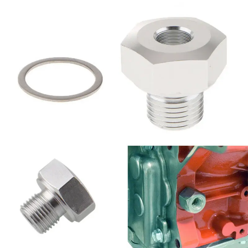 M12x1.5 M16X1.5 Female To 1/8 NPT Male Aluminum New Oil Pressure Sensor Adapter Connector For LS Engine