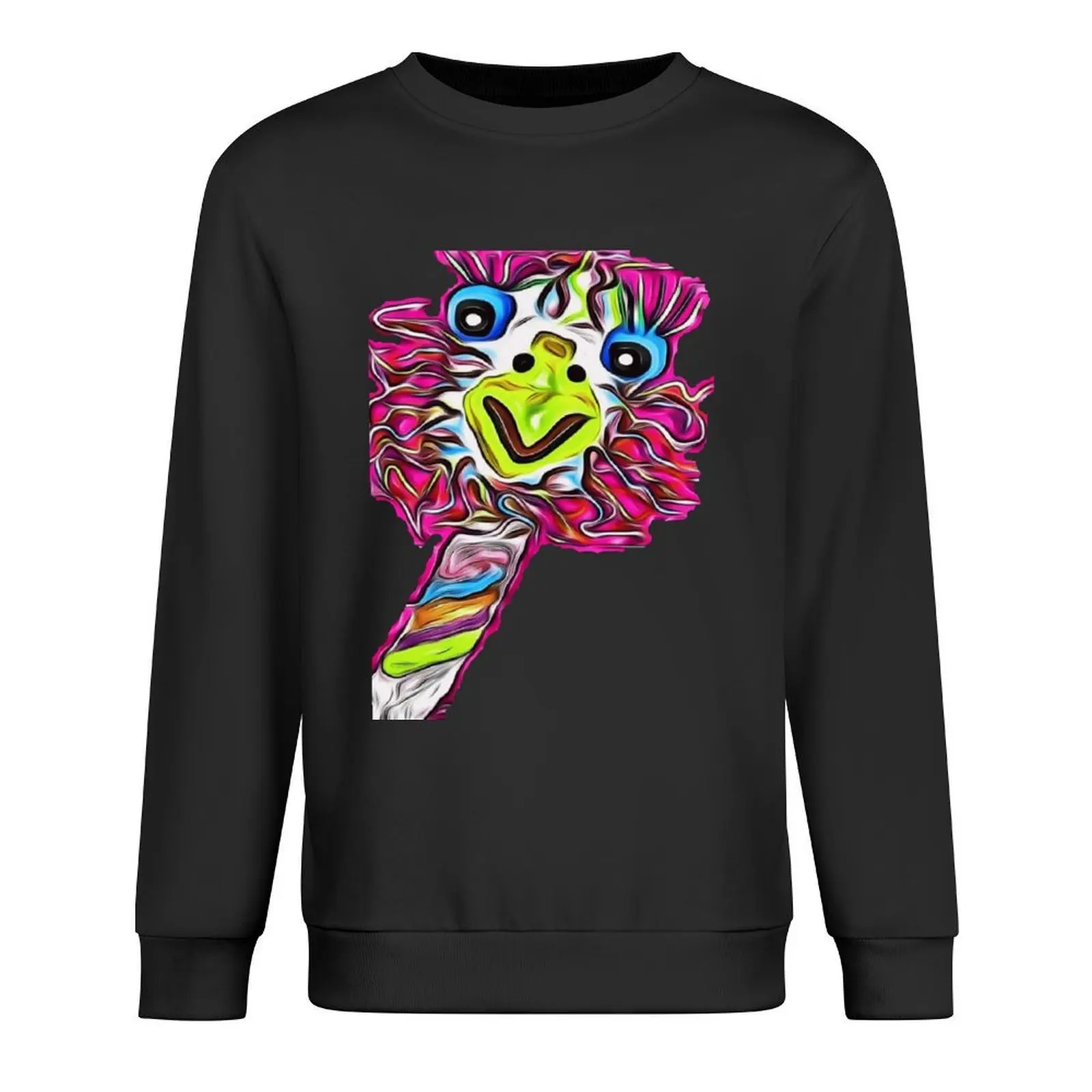 ¡El loco Emu recortado! Jersey ropa de estilo coreano moda hombres ropa de otoño ropa de otoño para hombres sudaderas gráficas