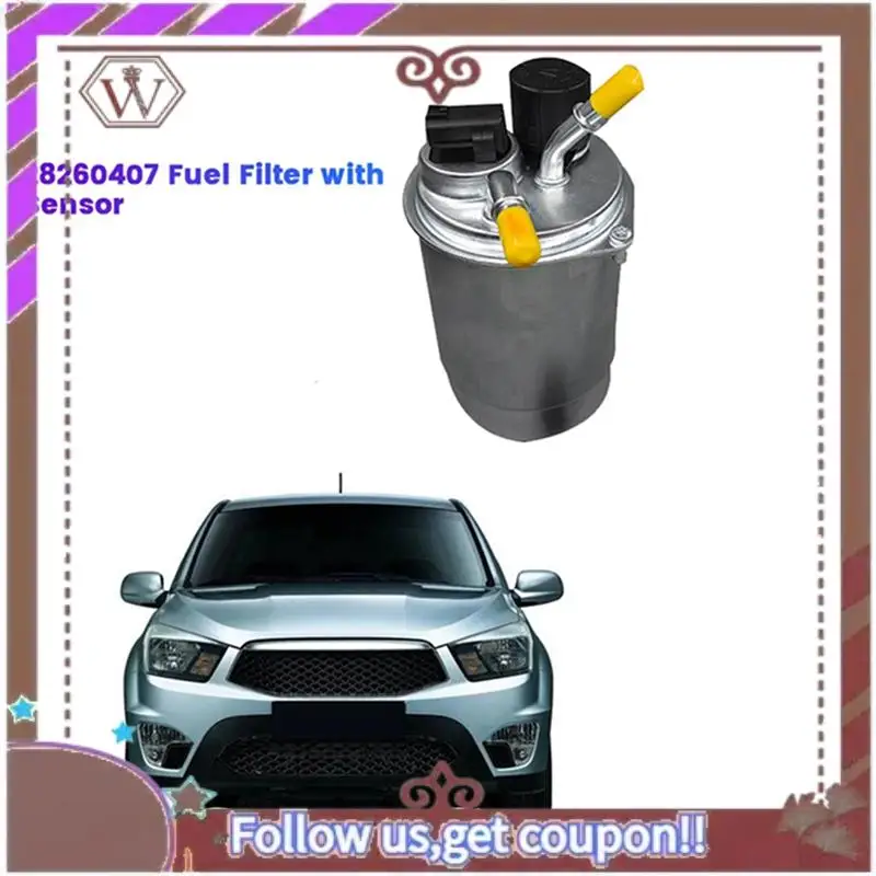 

A57E-28260407 2.0 Diesel Fuel Filter For Ssangyong Actyon Sports Korando Rexton Rodius Kyron 2010-2014 In-Line Filter M4681