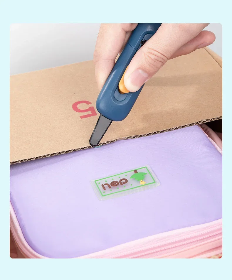 1 Stück Allzweckmesser Mehrzweck-Taschenmesser Econж Papierkartonschneider Brieföffner Antihaft-Einziehbare Klinge für das Home Office – Detail 5