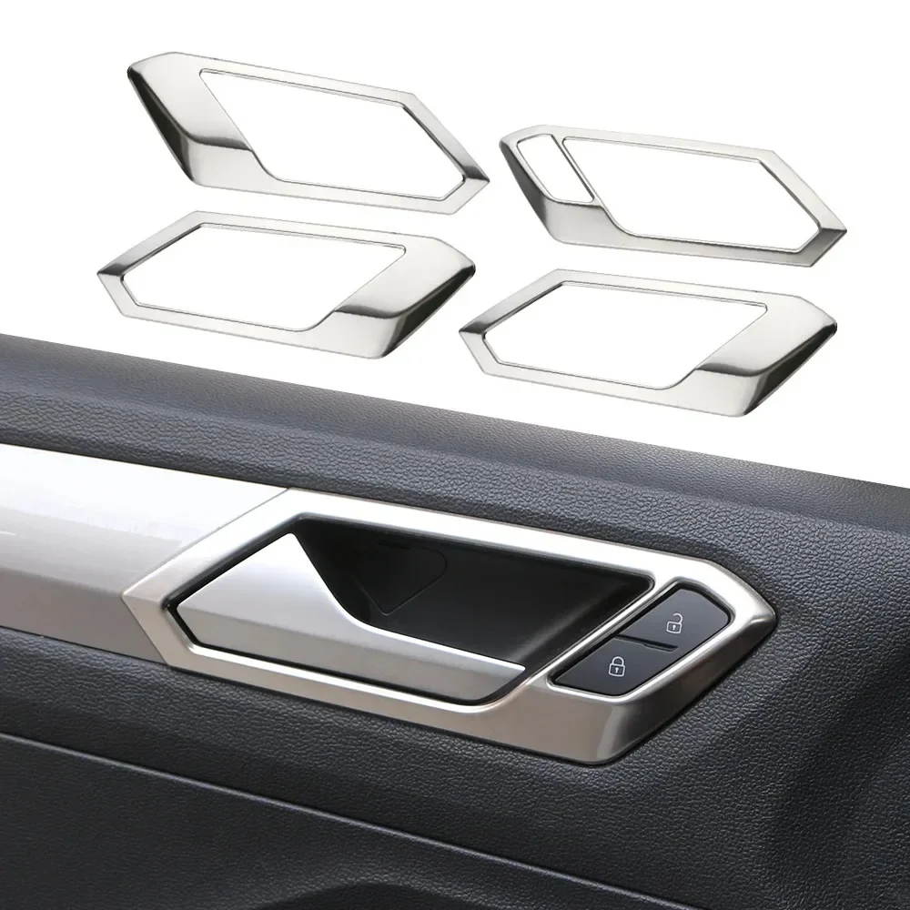 

Inner Door Handle Cover Sticker Trim for Volkswagen VW T-Roc 2018 - 2024 4Pcs Stainless Steel Car Accessories