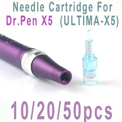 10/20/50 Uds. Cartuchos de aguja Dr.Pen X5 Derma Pen Face MTS microagujas para mesoterapia 9 12 24 36 42 pines Nano redondos