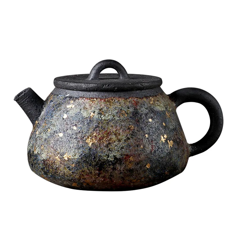 Mud handmade small stone ladle pot Kung Fu tea set Household tea maker Single pot