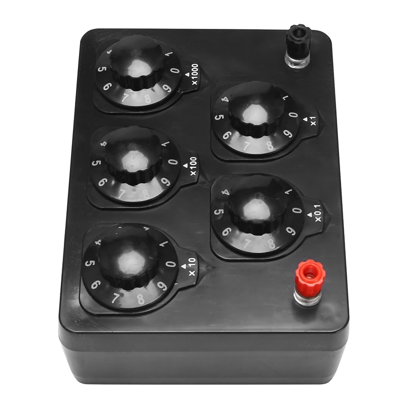 

Simple resistance casket Black Resistance Box Iron Variable Decade Resistor Resistance Box 0-9999.9 Ohm