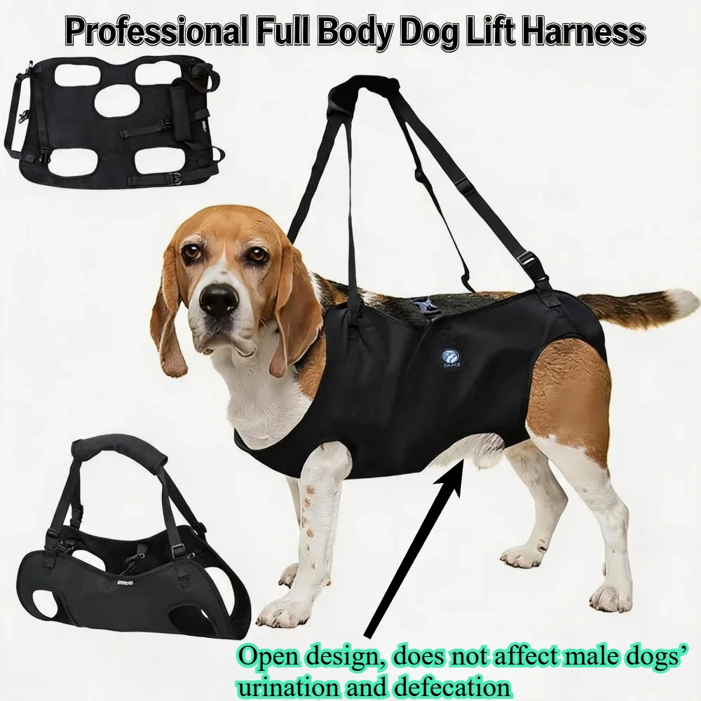 

Professional Full Body Dog Lift Harness for Senior Large Dogs 30kg+ Heavy Duty Support Handle Post-Surgery ACL Recovery Suit