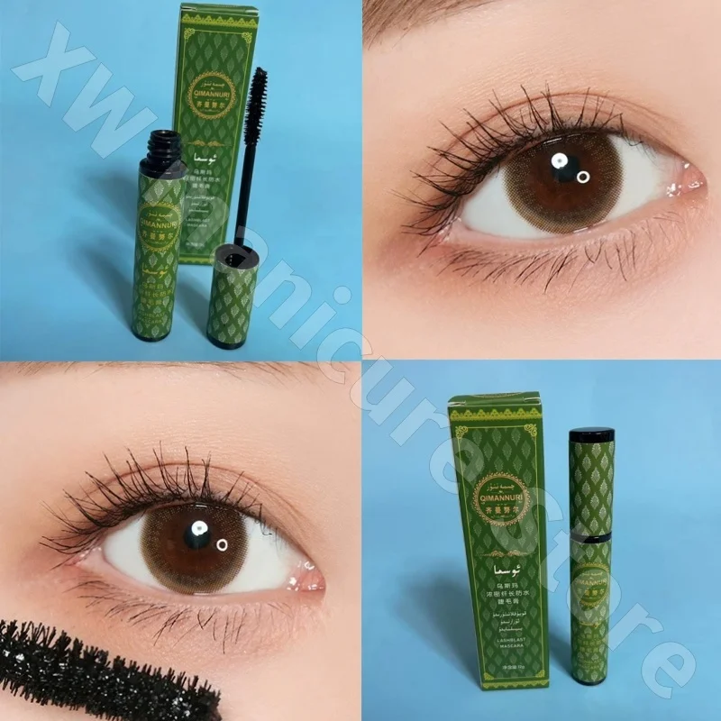 Xinjiang Qimanur Usma Bushy Long Mascara Waterproof, Sweat-proof, Anti-smudge, Natural Fiber Bushy Plant Essence 12g