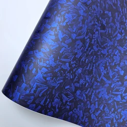 Sticker on the Hood Matte Forged Carbon Fiber Blue Decals for Vehicle Auto Stickers Motorcycle Vinyl Wrap Adhesive Vinyl Roll