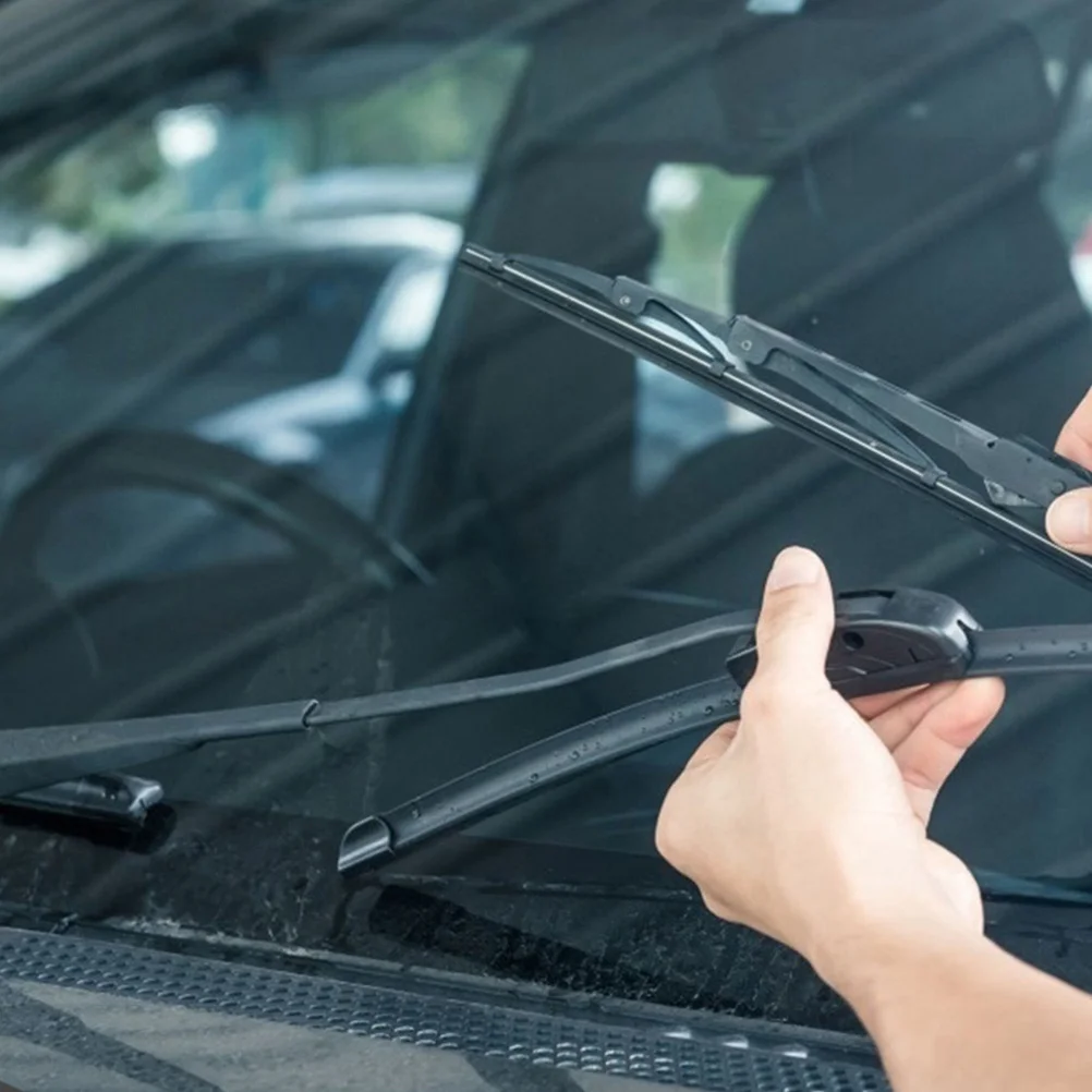 

8Pcs Windshield Wiper Rubber Refill Black 65cm Universal Fit Frameless Car Wiper Blades Strips Durable Easy Installation Clear