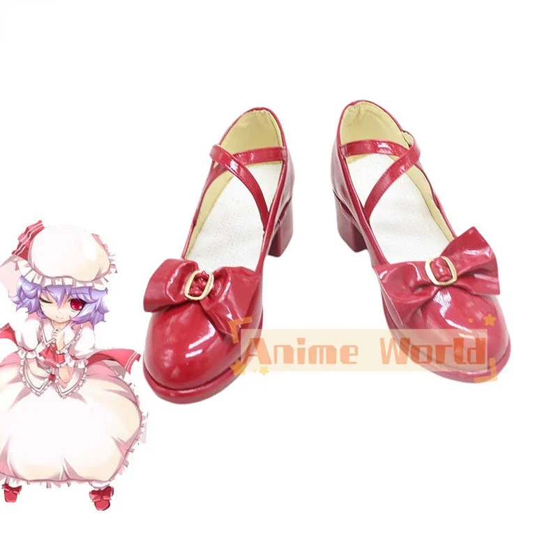 

Игра Touhou Project Remilia Scarlet Обувь для косплея Обувь из искусственной кожи Хэллоуин Карнавальные ботинки на заказ