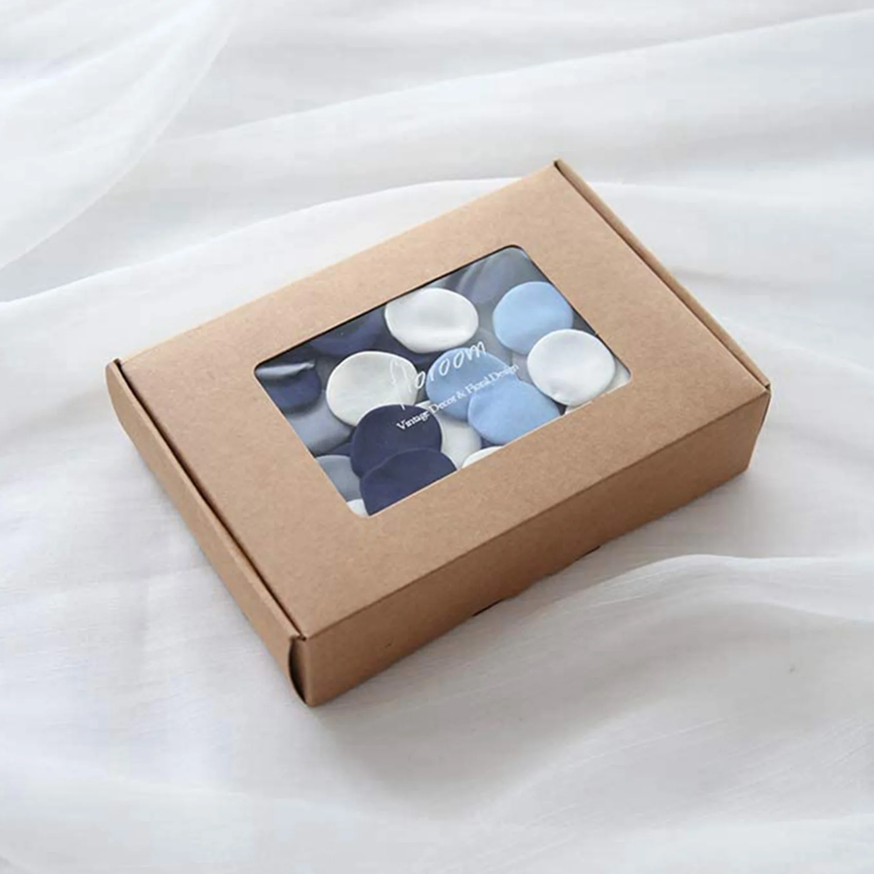 

ABKU-2000Pcs Silk Rose Petals Dusty Blue Navy Flower Petals For Wedding Flower Girl Basket Aisle Scatter Dinner Table Party