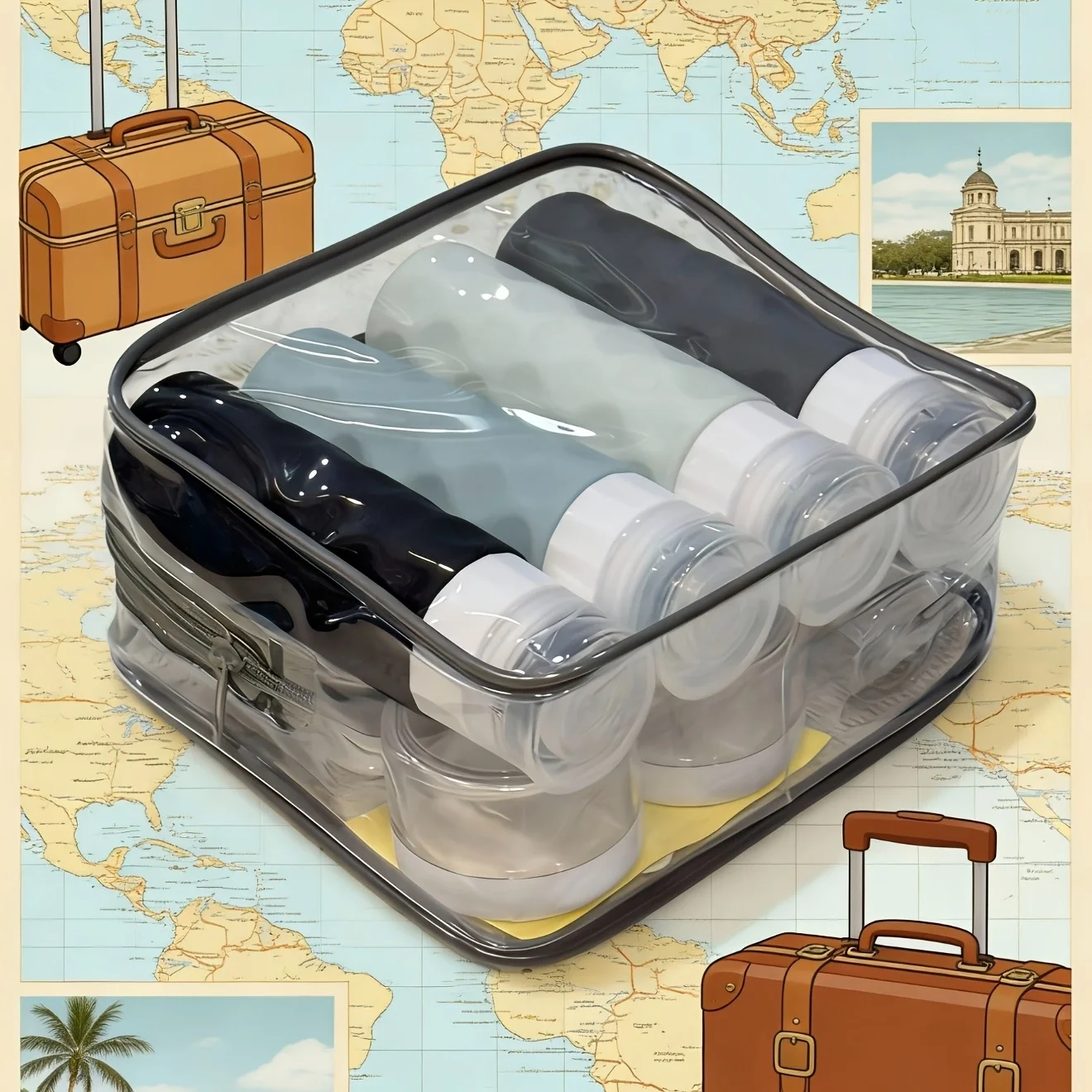16Pcs Soft Silicone Squeeze Dispensing Bottles for Travel, Portable Skincare Storage Small Bottles
