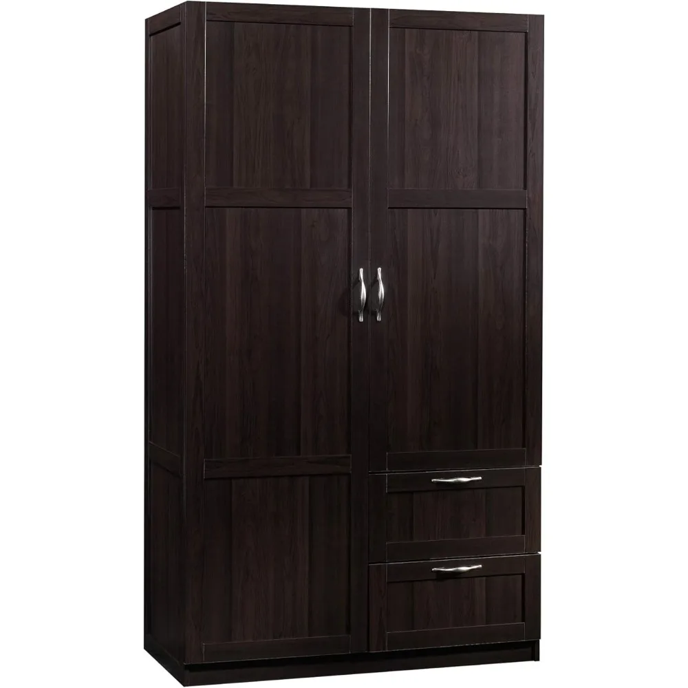 Wardrobe Closet Pantry Storage Cabinet with Drawers and Hanging Rail, L: 40. 00