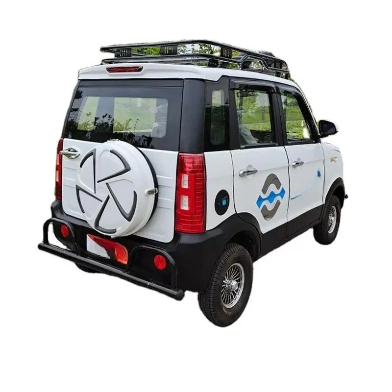 4 Seat Lithium Ion Battery Electric Vehicle 300km Range Left Hand Drive with Storage Rack Blue New Energy Car