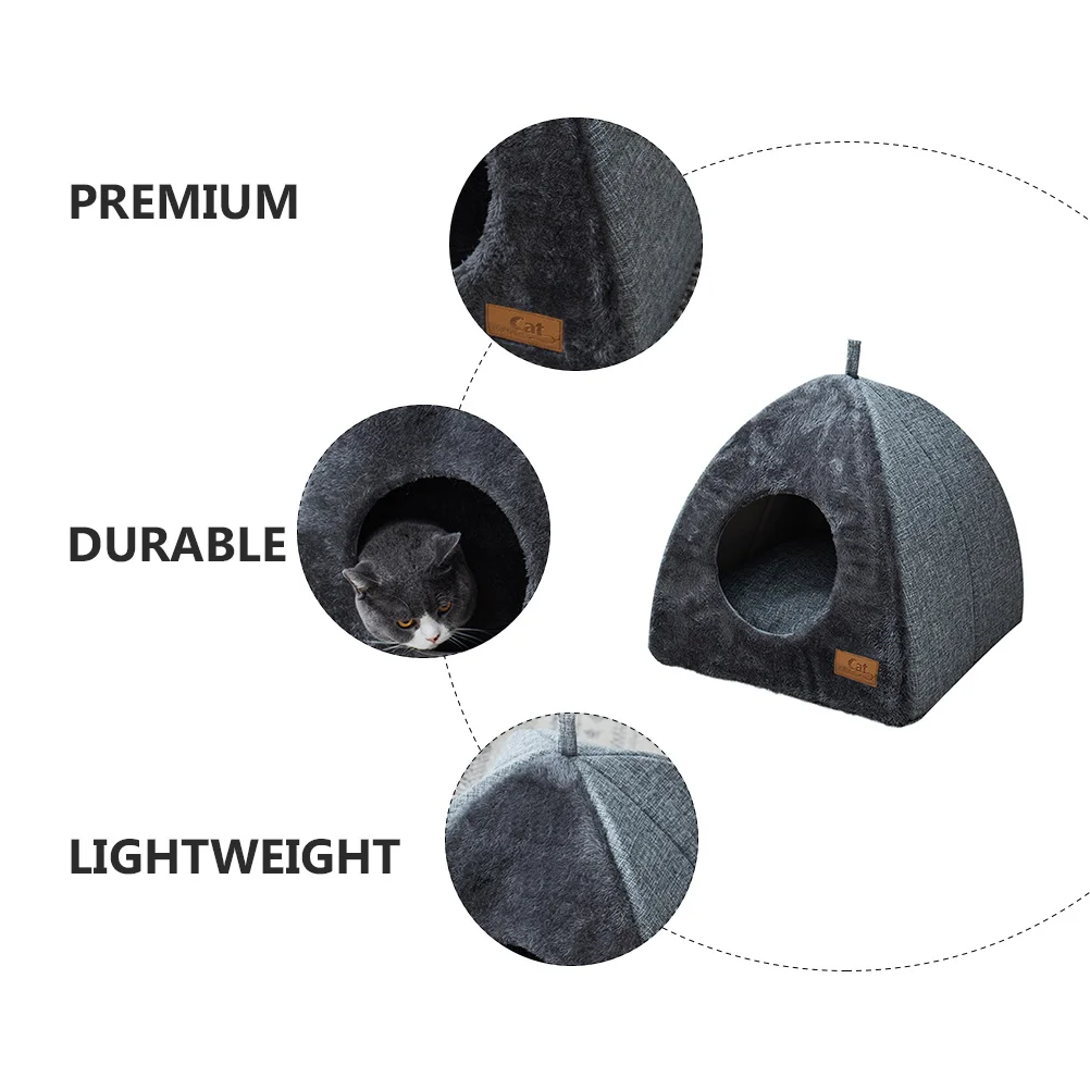 

1Pcs Closed Type Warm Cat Nest Winter Sleeping Bed Comfortable Soft Pet House Kitten Bed Cat Nest Pet House Kitten Warm Mat