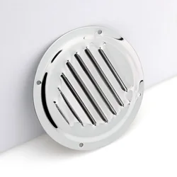 2PCS Grille Cover For Boat Marine Caravan Air Vent Louver Grille Cover 316 Stainless Steel Round Ventilation Plate 4 inch 5 inch