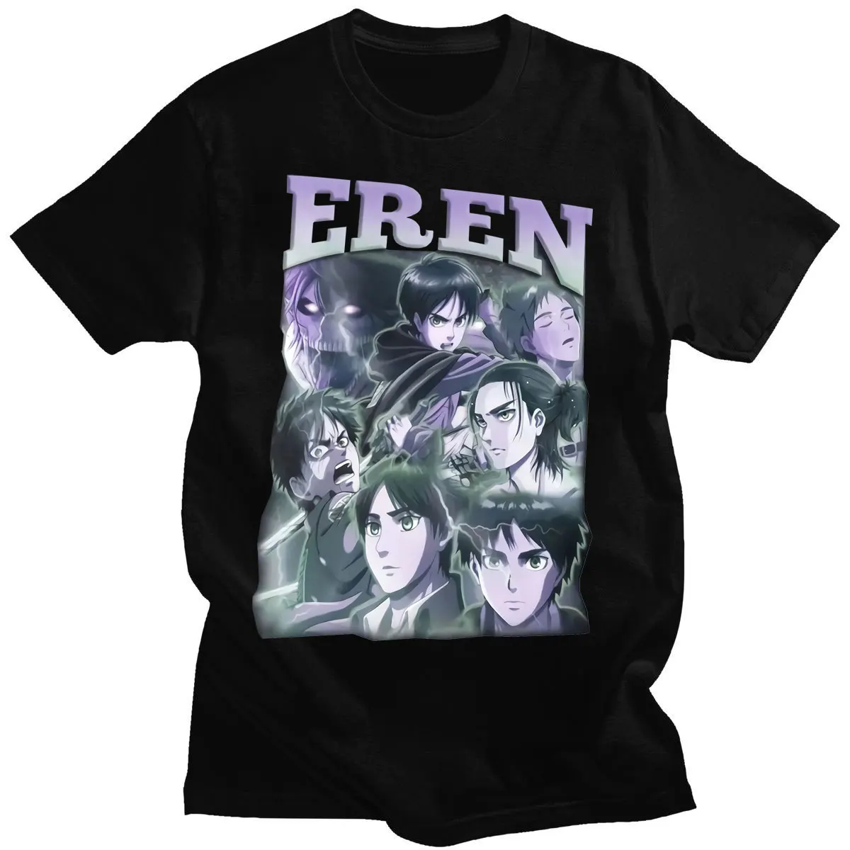 Attack on Titan Eren T Shirt Men Japanese Anime Unisex Titans Attack Shingeki No Kyojin Graphic Tees Levi Ackerman Tshirt Man