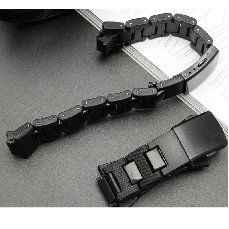 Plastic Steel Watchband for Casio G-SHOCK DW-5600 DW6900 DW9600 GW-M5610 Men Watch Strap Band 16mm High Quality Black Bracelet