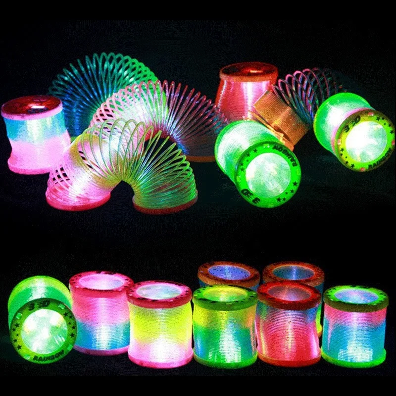 5 PCS Spiral Game Rainbow Crazy Spring Antistress shine Slinky Toy for Children Funny Outdoor Kids Party Favors