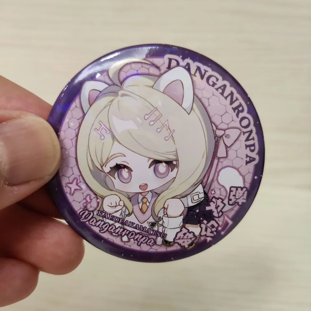 Permainan Danganronpa versi Q tokoh Anime Yasuhiro Taeko kokioma Logam Laser lencana Saihara Shuichi tas lucu pin Dekorasi mainan