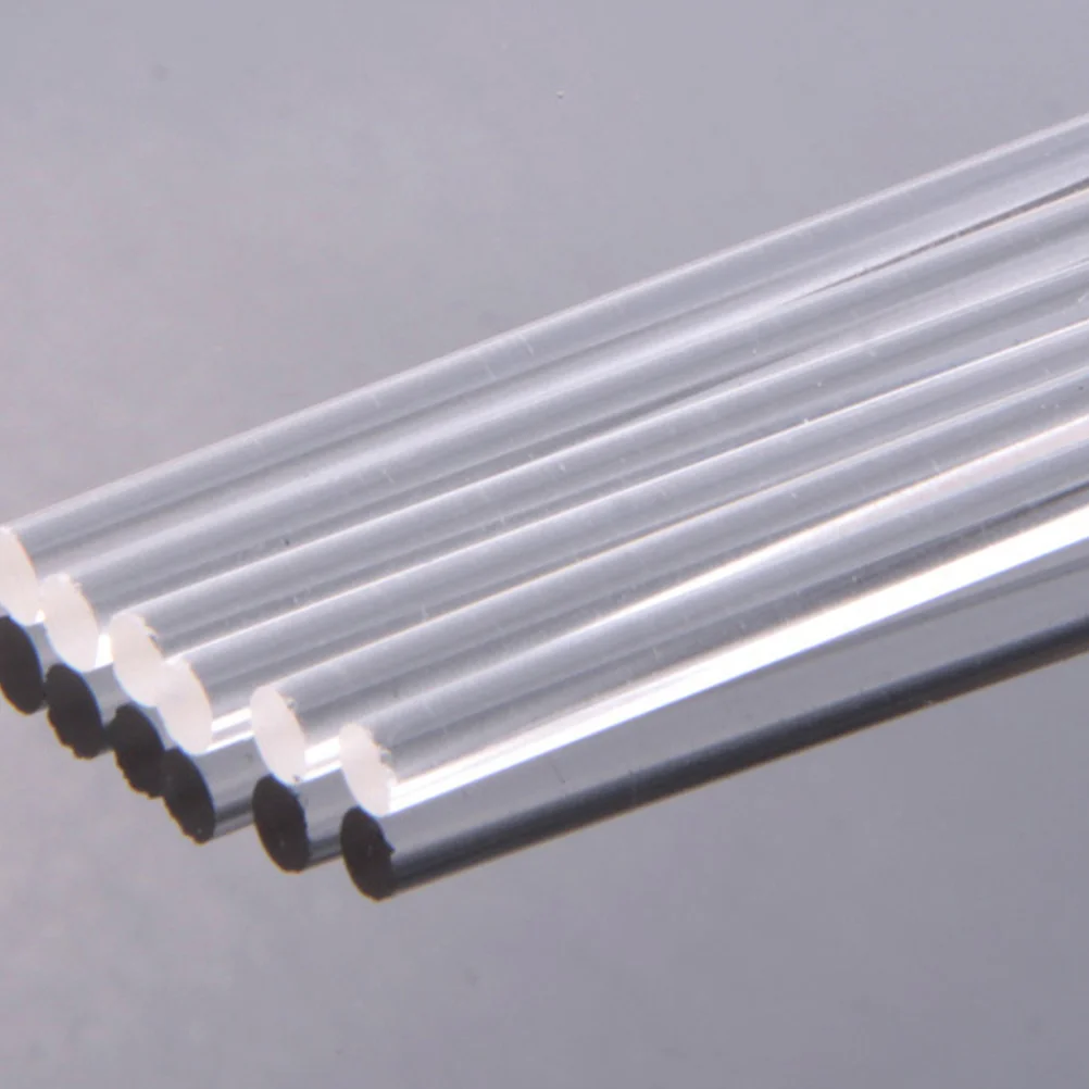 Aste acriliche in plastica trasparente da 30 pezzi per decorazioni micro paesaggistiche fai-da-te Bastoncini rotondi per applicazioni di lavorazione e composizioni floreali