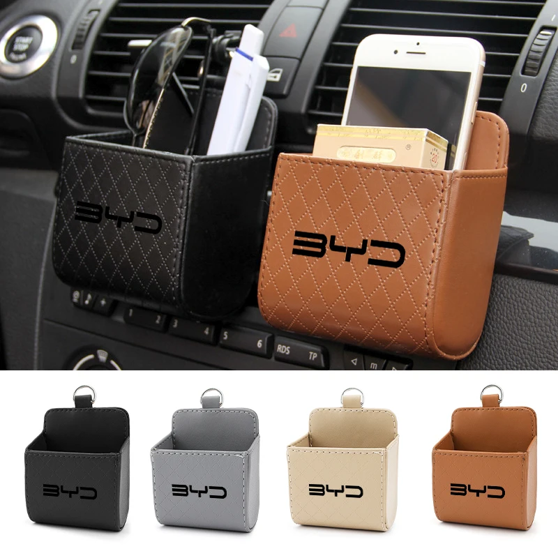 Car Air Vent Storage Box Small Object Organizer Case Hanging Packet For BYD S6 F0 F3 E6 I3 S7 G3 E5 G6 L3 F6 S8 M6 F3R