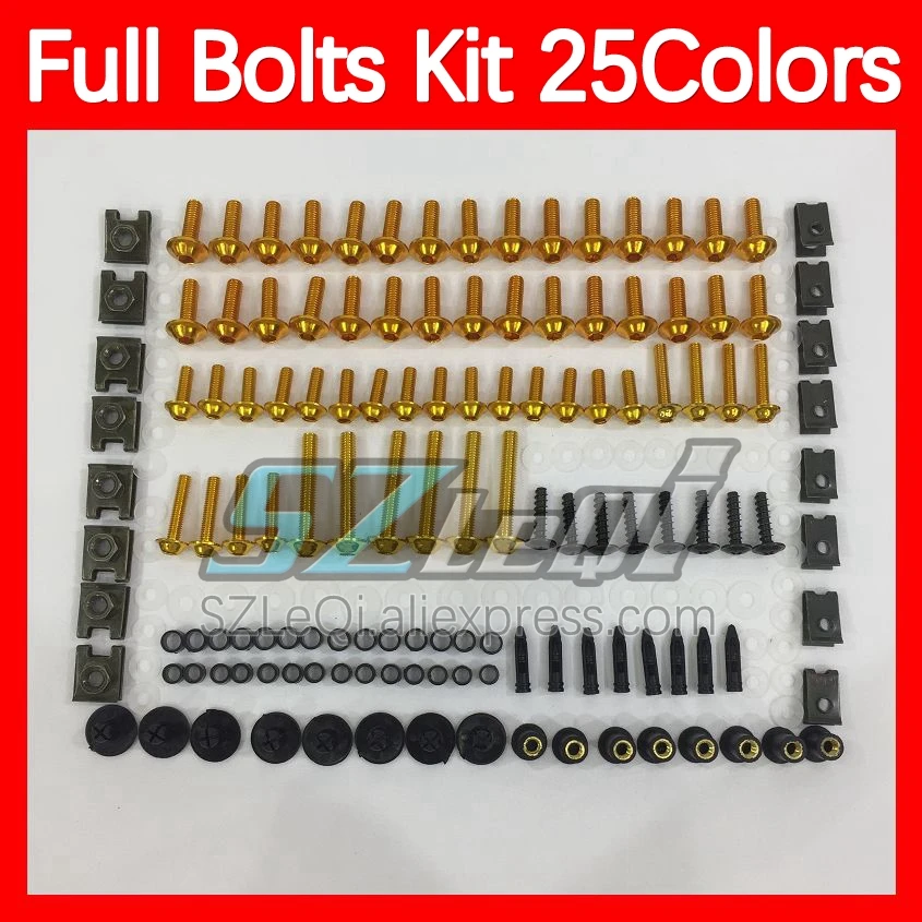 Fairing Bolts Full Screw Kit For Daytona 600 Daytona600 Daytona 650 02 03 04 05 2002 2003 2004 2005 Body Bolt Screws Nuts 268ps