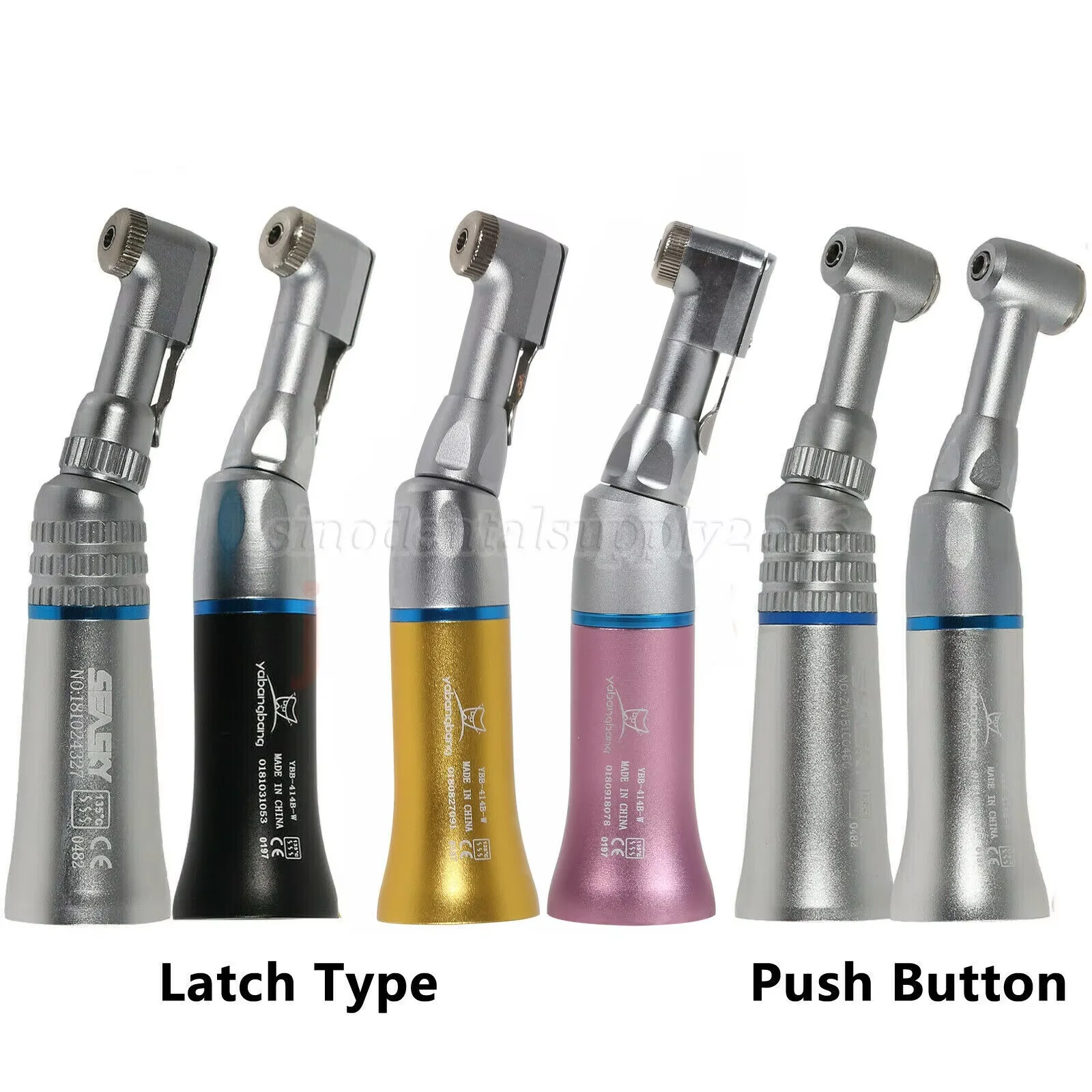 

Dental Slow Low Speed Contra Angle Handpiece NSK Style Latch/Push Button Type 1:1 For E Type Motors