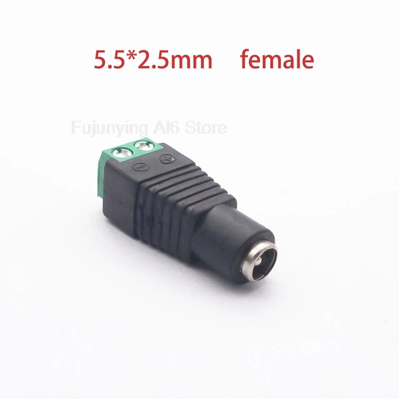 

DC Male Or Female Head Welding Free 5.5*2.5mm Green Terminal Power Adapter, New Type Of Adapter Wire End A6
