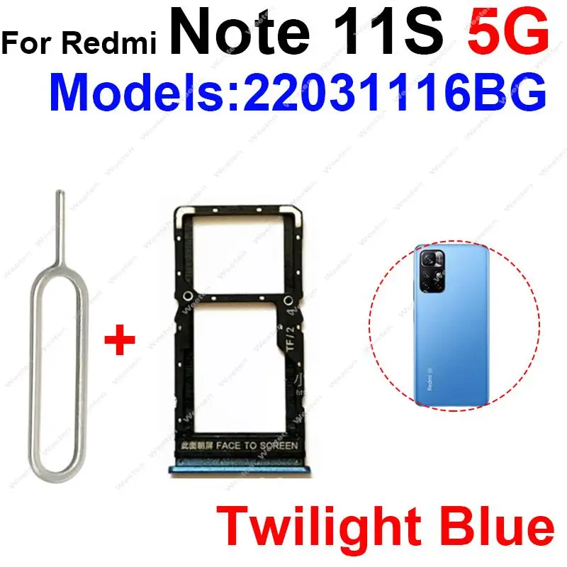 Sim Card Tray For Xiaomi Redmi Note 11 11S 11 Pro 4G 5G SIM Card