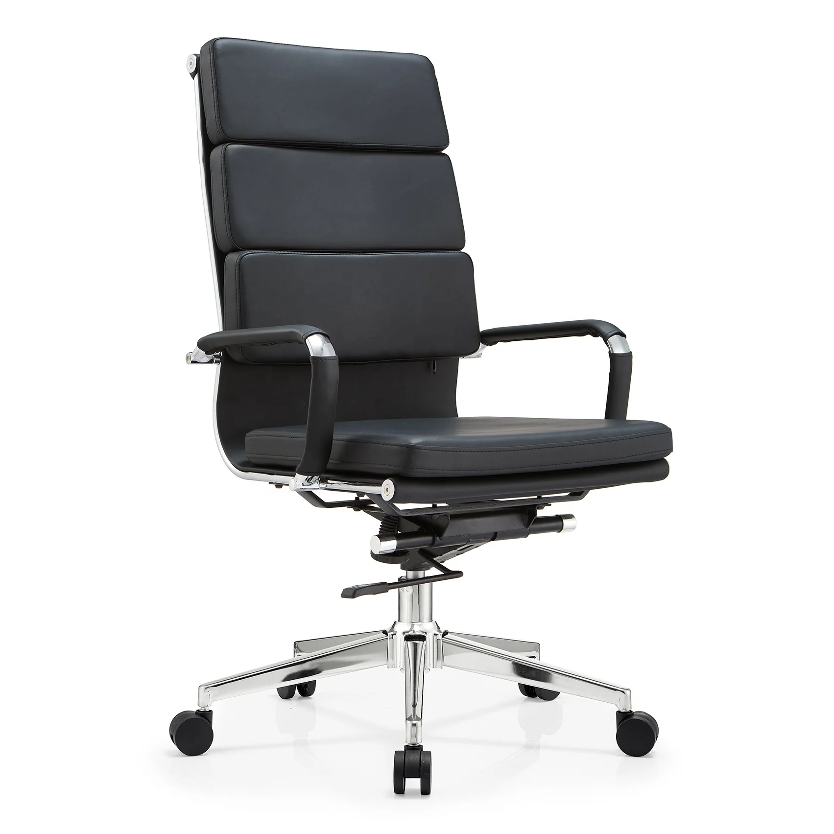 Modern High Back padded faux Leather Executive Office Chair black color