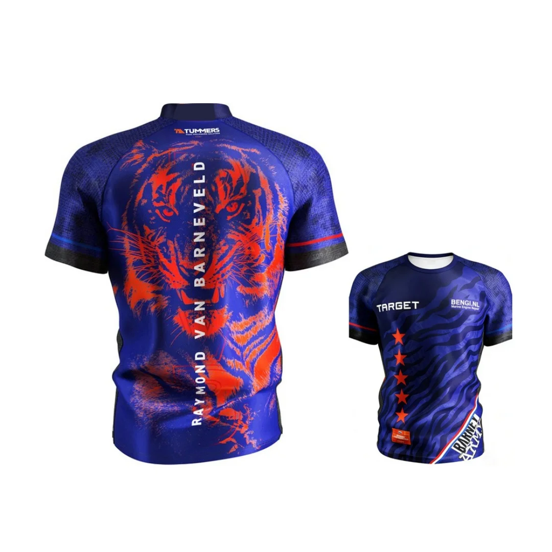 2026 Target Raymond van Barneveld Dartshirt Official dart competition jersey Summer Sports Men's T-Shirt Children's Clothing Tee