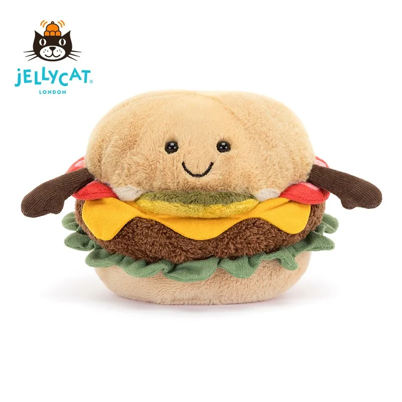 

UK Jellycat Fun Hamburger Plush Toy Soft Stuffed Doll Cute Birthday Gift Doll