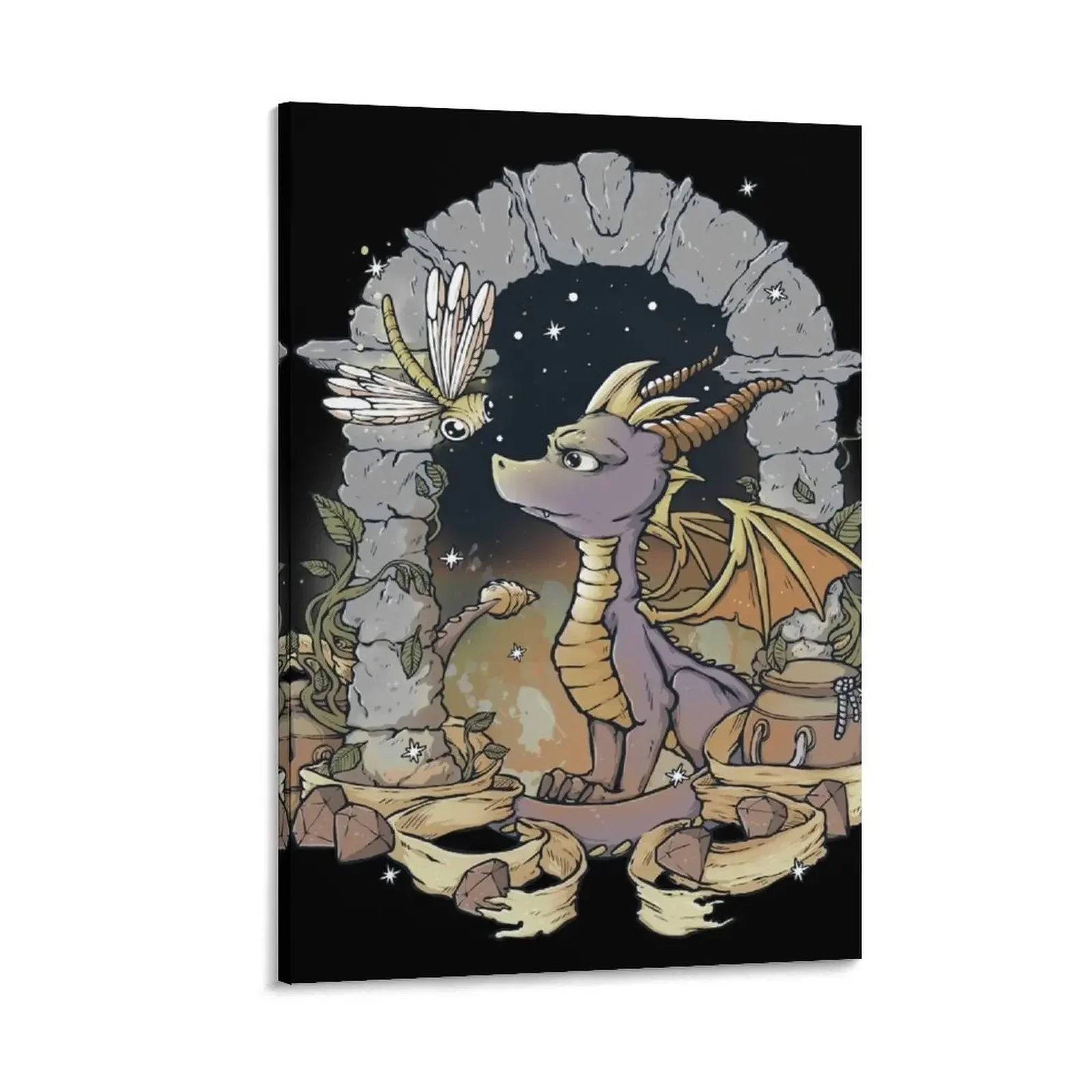 

Year of the Dragon Canvas Painting anime figure room decor art