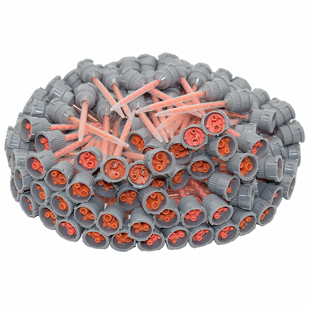 500pcs Miscelatore Statico Della Resina AB Colla Tubo di Miscelazione 10:1 Ugello di Miscelazione Set Siringa per Due Componenti 50ml 10:1 Cartuccia AB Colle