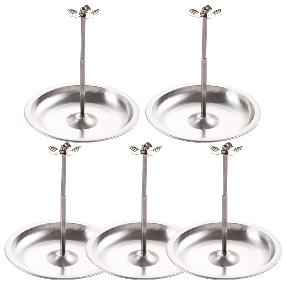 

5Pcs Creative Incense Holder with Plate Fine Workmanship Compact Size for Living Room Bedroom Yoga Space Incense Accessories