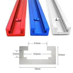 T-track-tope de pista de inglete de aluminio, herramienta de bricolaje para enrutador, mesa, sierras de banda, 19 tipos, 30-50cm, ranura en T para carpintería