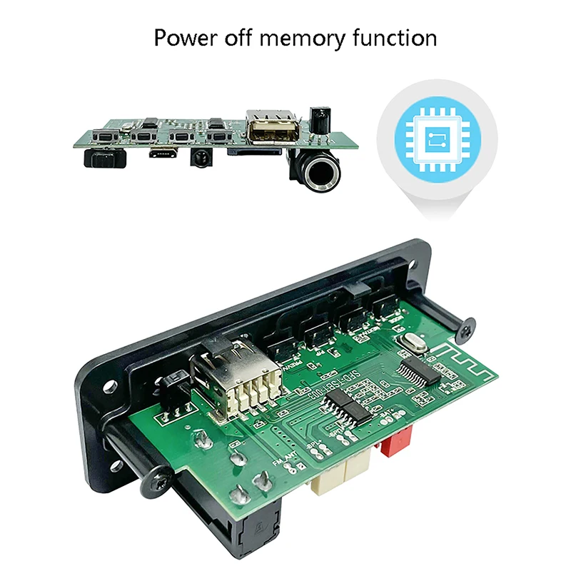 10W 6W Bluetooth Amplifier MP3 Decoder Board Microphone Car Mp3 Player Recharge FM Radio Module Microphone TF USB amplificador