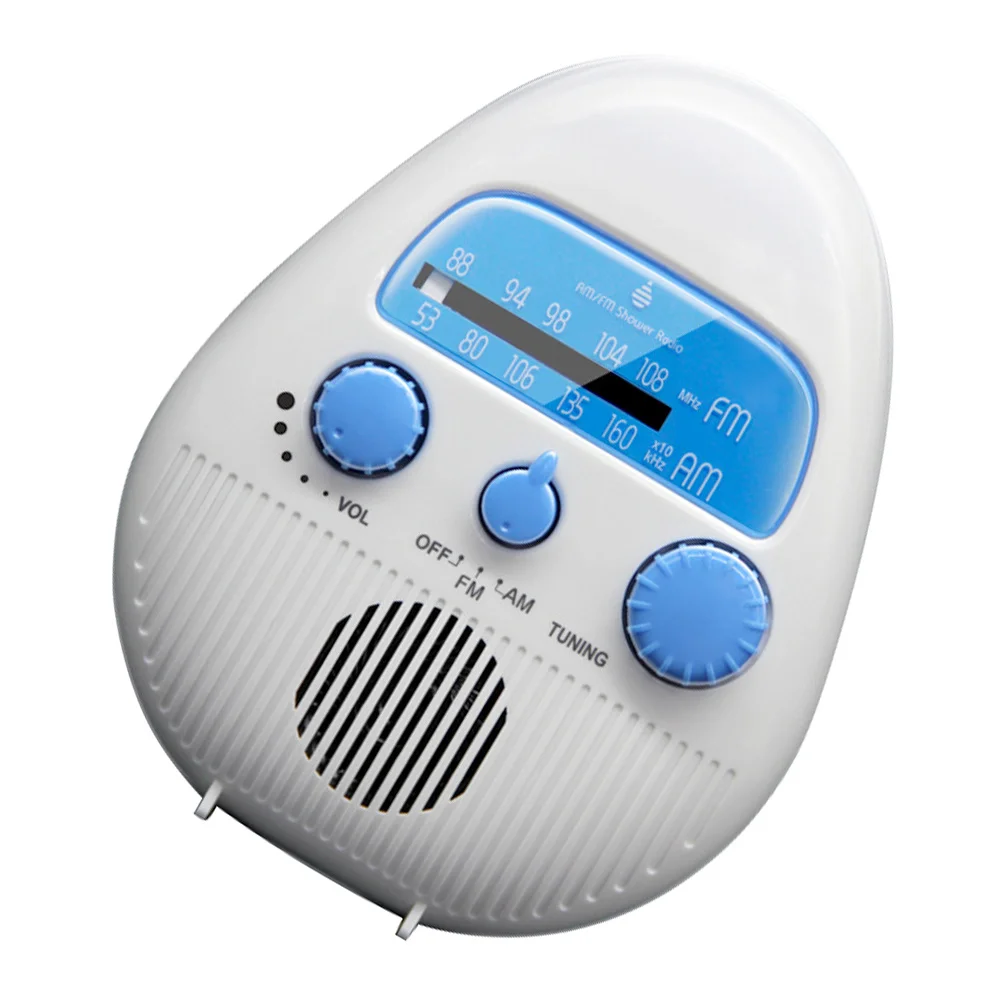 

1 Set Of Waterproof For Bathroom Shower Am Fm Stereo Speaker Portable Kitchen Hanging Loudspeaker Usb Charging Auto