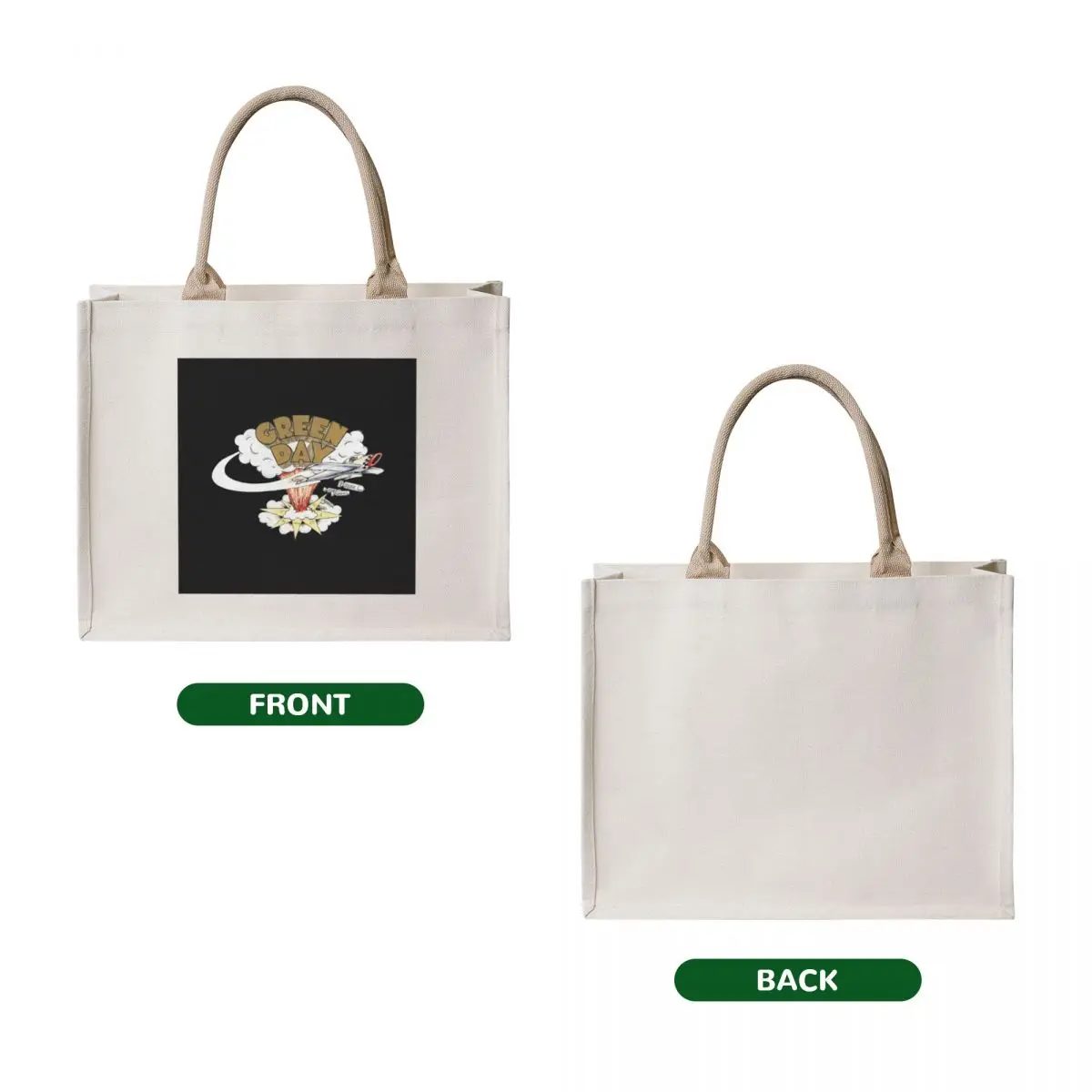 band punk music pop punk Tote Bag Canvas bag Big bag women reusable grocery bags