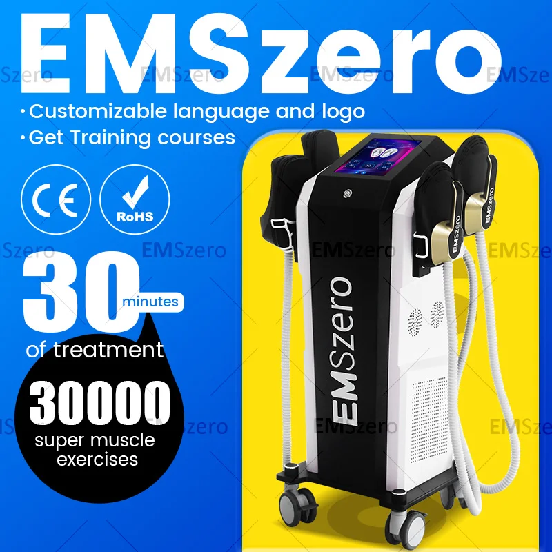 

New emszero Professional 5Handles Hi-emt Ems Muscle Stimulator Body Sculpting Machine 6500W 200HZ with Pelvic Floor Pad Abdomen