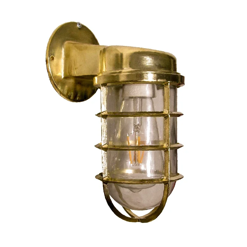 Wall lamp bronze glass industrial style decorative aisle gold outdoor double door headlight