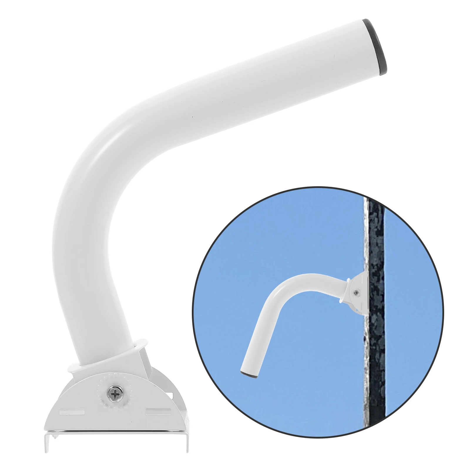 

Adjustable Aluminum Alloy Antenna Mount Pole Outdoor Television Bracket Roof Mount Sturdy Durable 120 Degree Rotation Wall