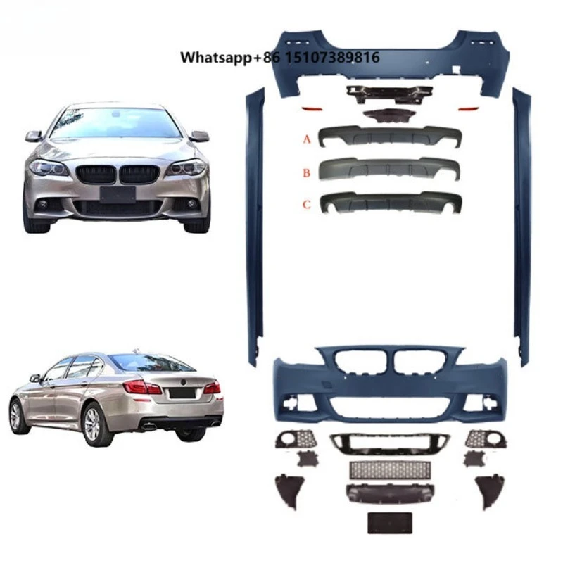 

Factory for 5 Series F10 F18 2011-2017 Body Kit Upgrade MT Style Front/Rear Bumper Grille Spoiler Fender Skirt Clips Bolt-On