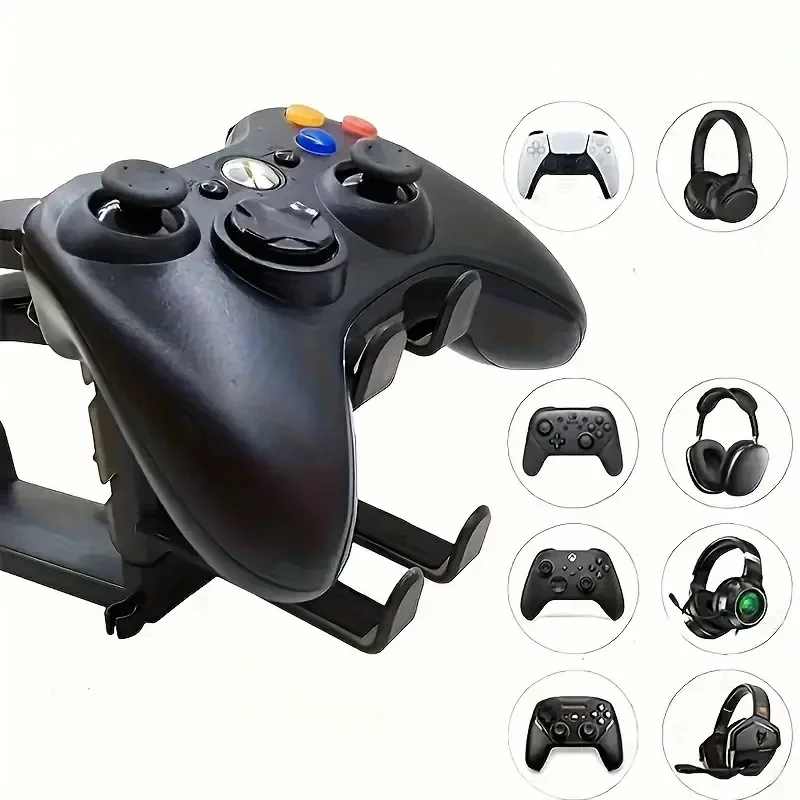 Controller Holder Headphones Hanger Adjustable Rotating Arm Clamp Headphone Stand Under Desk