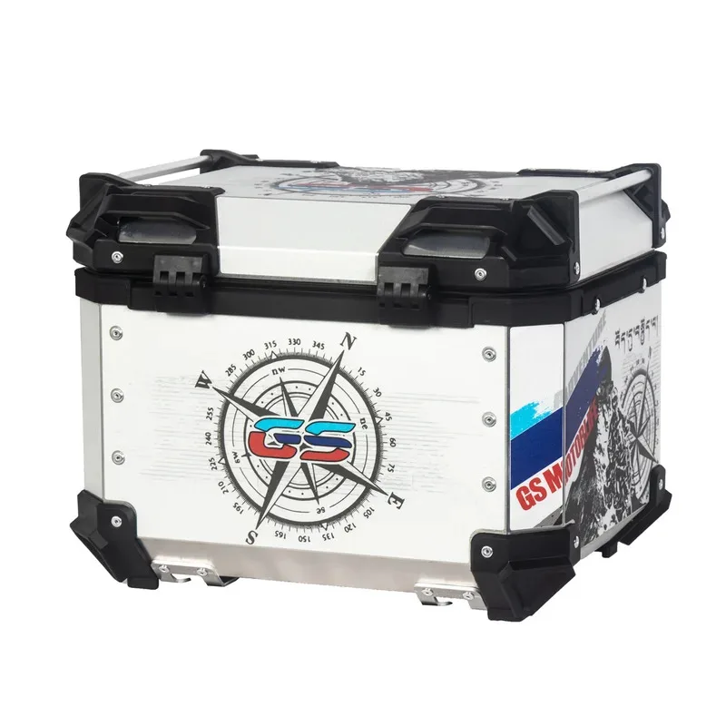 

Factory Hot Selling Motorcycle Rear Lage Box Storage Case 36L 45L 55L 65L Aluminum Motorcycle Tail Box Universal Helmet Trunk Mo