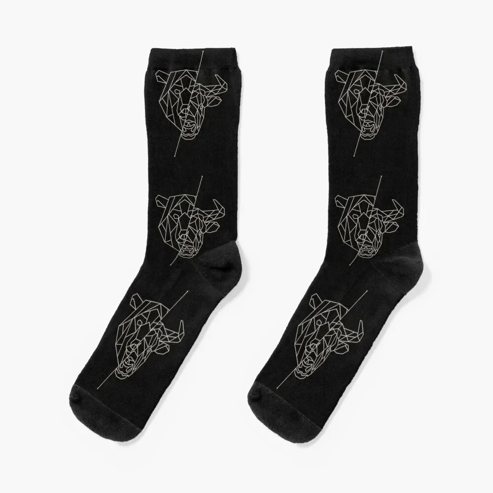 Stock exchange bear and bull Socks funny sock heated christmas gifts Mens Socks Women's