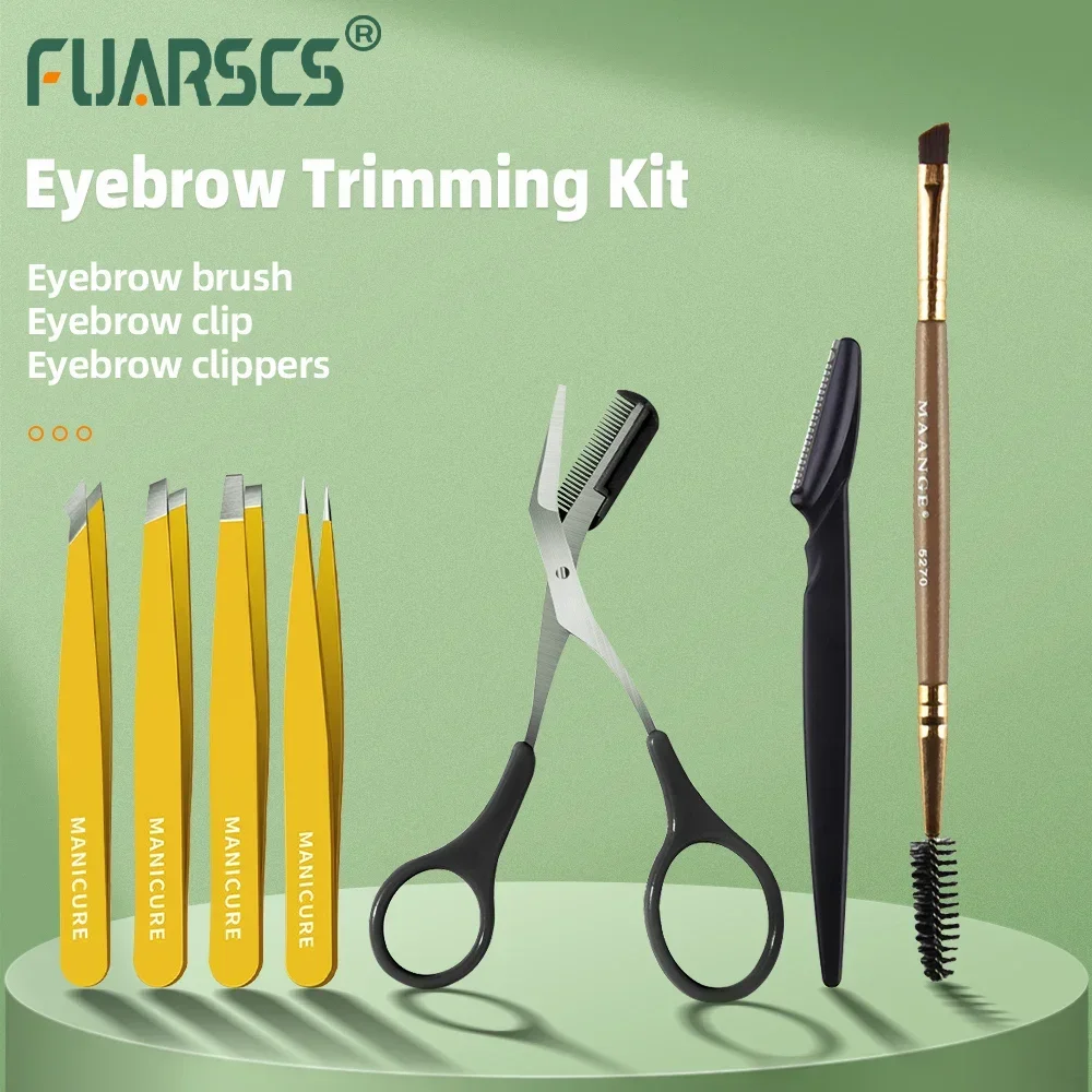 Clip per sopracciglia pinzette in acciaio inossidabile Set di riparazione per sopracciglia impermeabile spiumatrice per capelli fini epilatore Clip per sopracciglia obliqua strumenti per il trucco