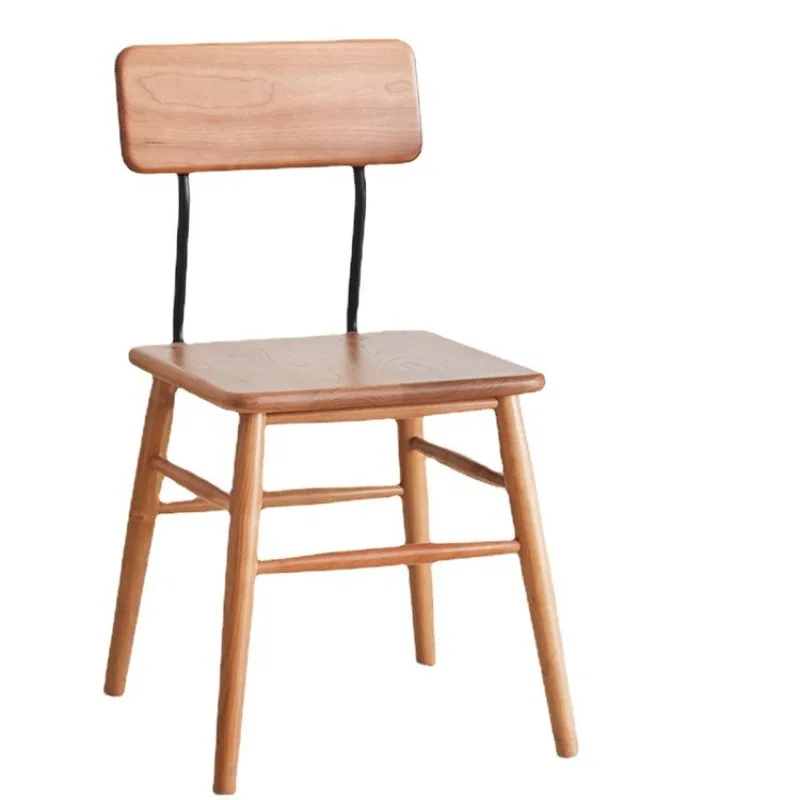

Nordic solid wood dining chair, household Japanese simple restaurant cherry wood desk chair