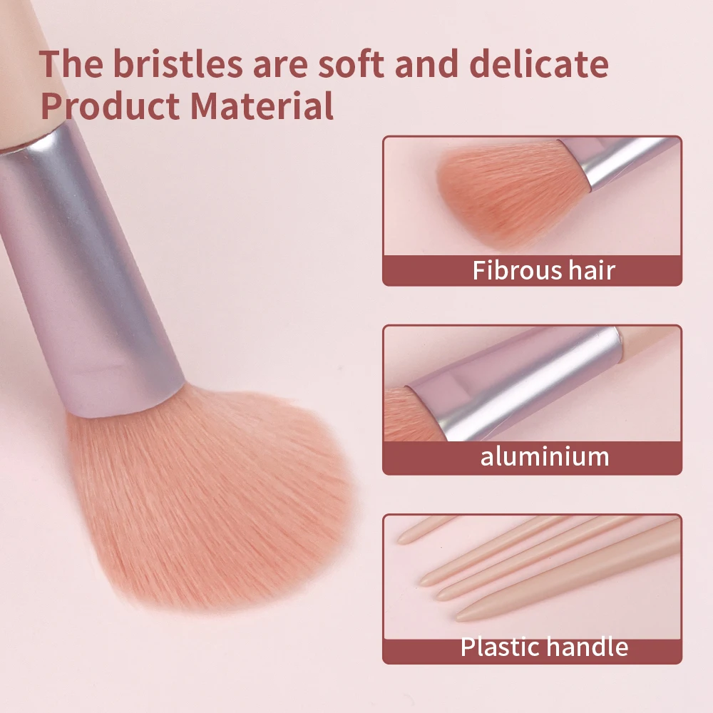 Um conjunto de ferramentas de maquiagem de 6 peças, incluindo modeladores de cílios, ovos de beleza, pincéis de maquiagem portáteis e um visual de maquiagem completo com apenas